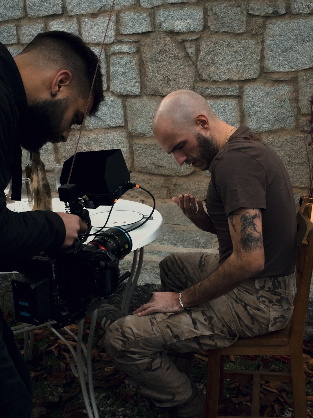film crew working
